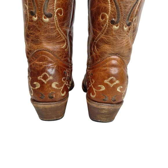 Circle G Women's Embroidered Leather Western Boots Made In Mexico Size 8 1/2 - Picture 8 of 9